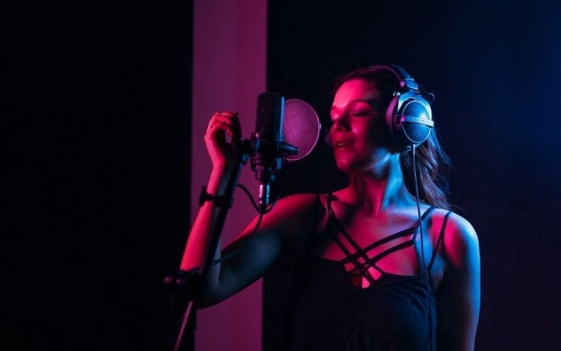 musician in studio