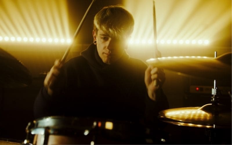 musician playing the drums