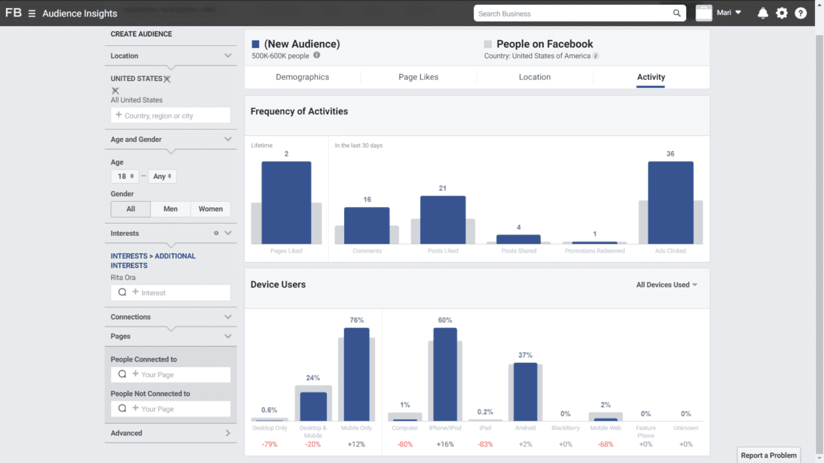 facebook audience insights