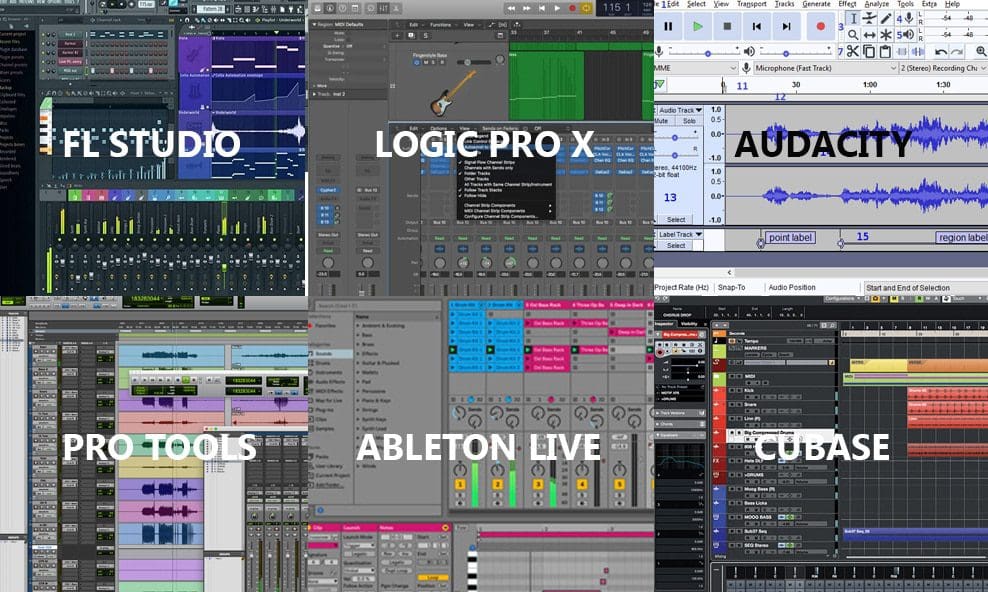 A selection of alternative DAWS to FL Studio