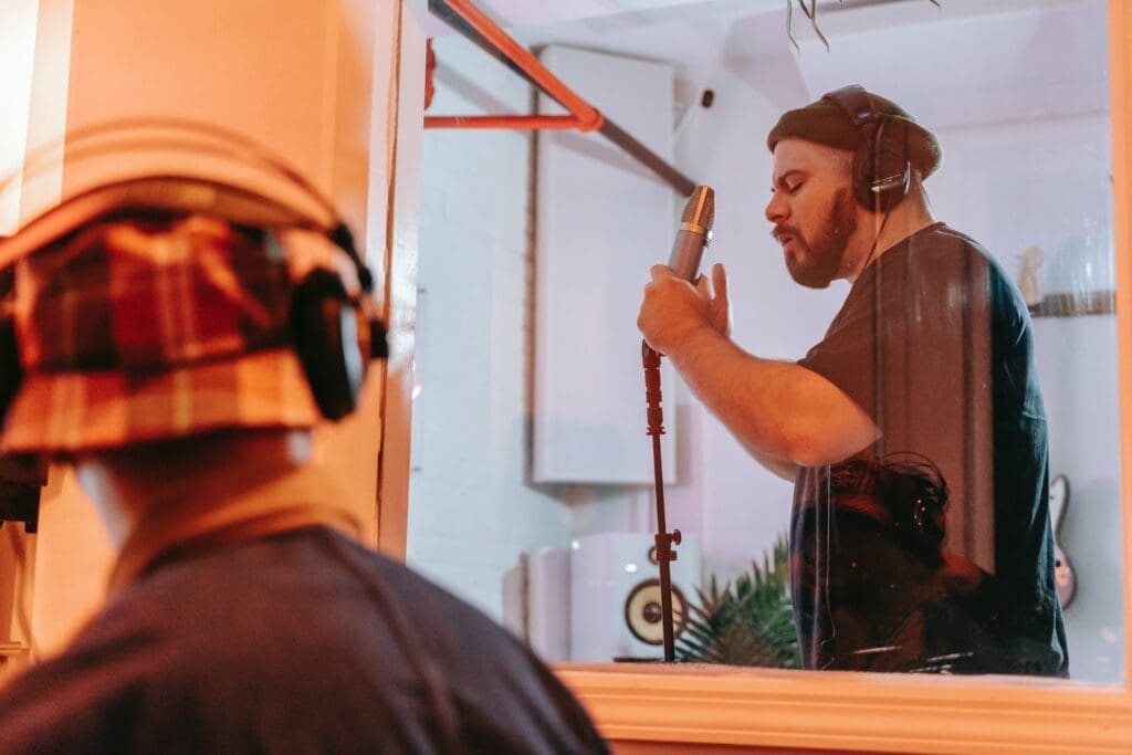 Artist Recording Music