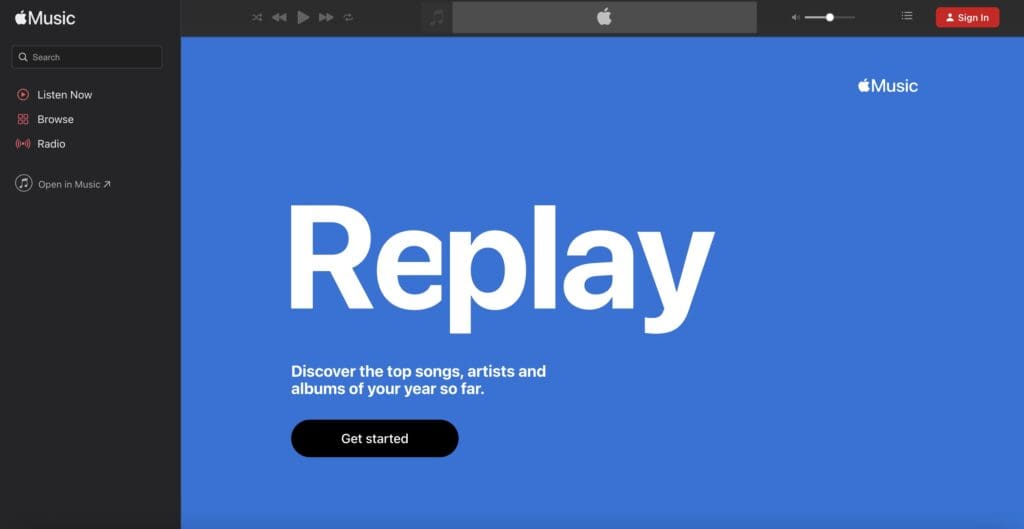 Dashboard for Apple Music Replay Platform