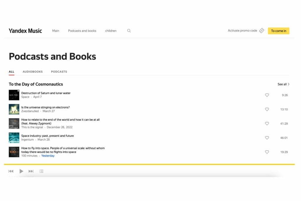 podcast page