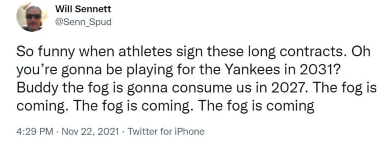 The Fog Is Coming Twitter