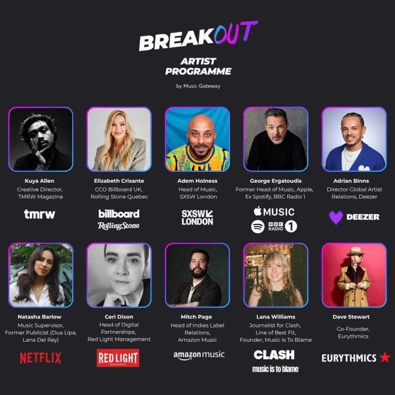 Industry Panel judging the Breakout Artist Programme